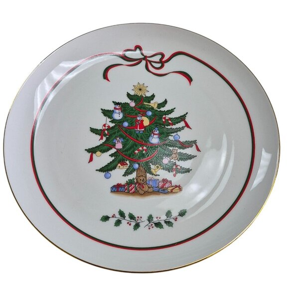 Christmas Tree Ceramic Cake Plate & Server Set - Picture 3 of 14